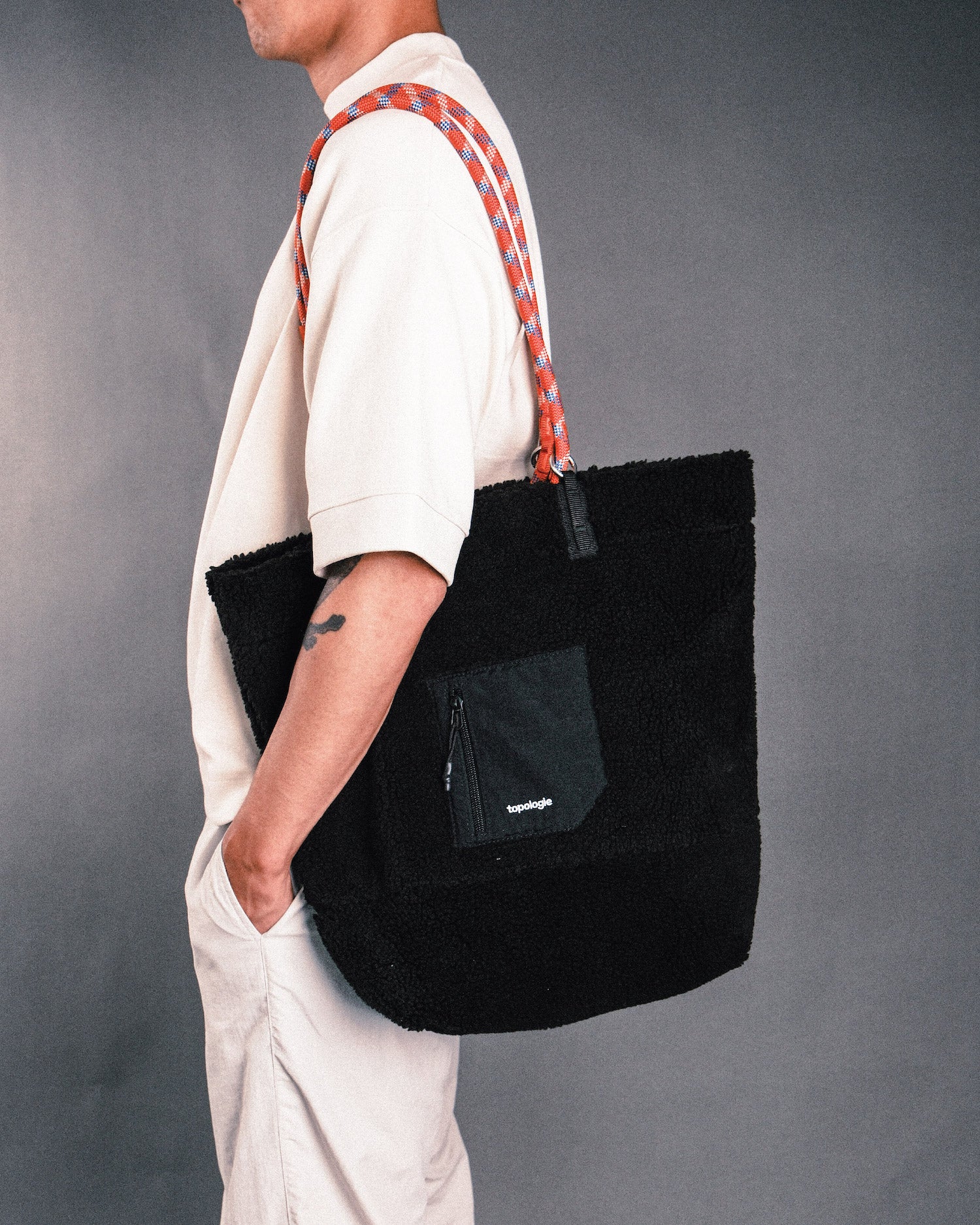 Loop Tote ループトート / Fleece / Off White / 10mm Sand Helix