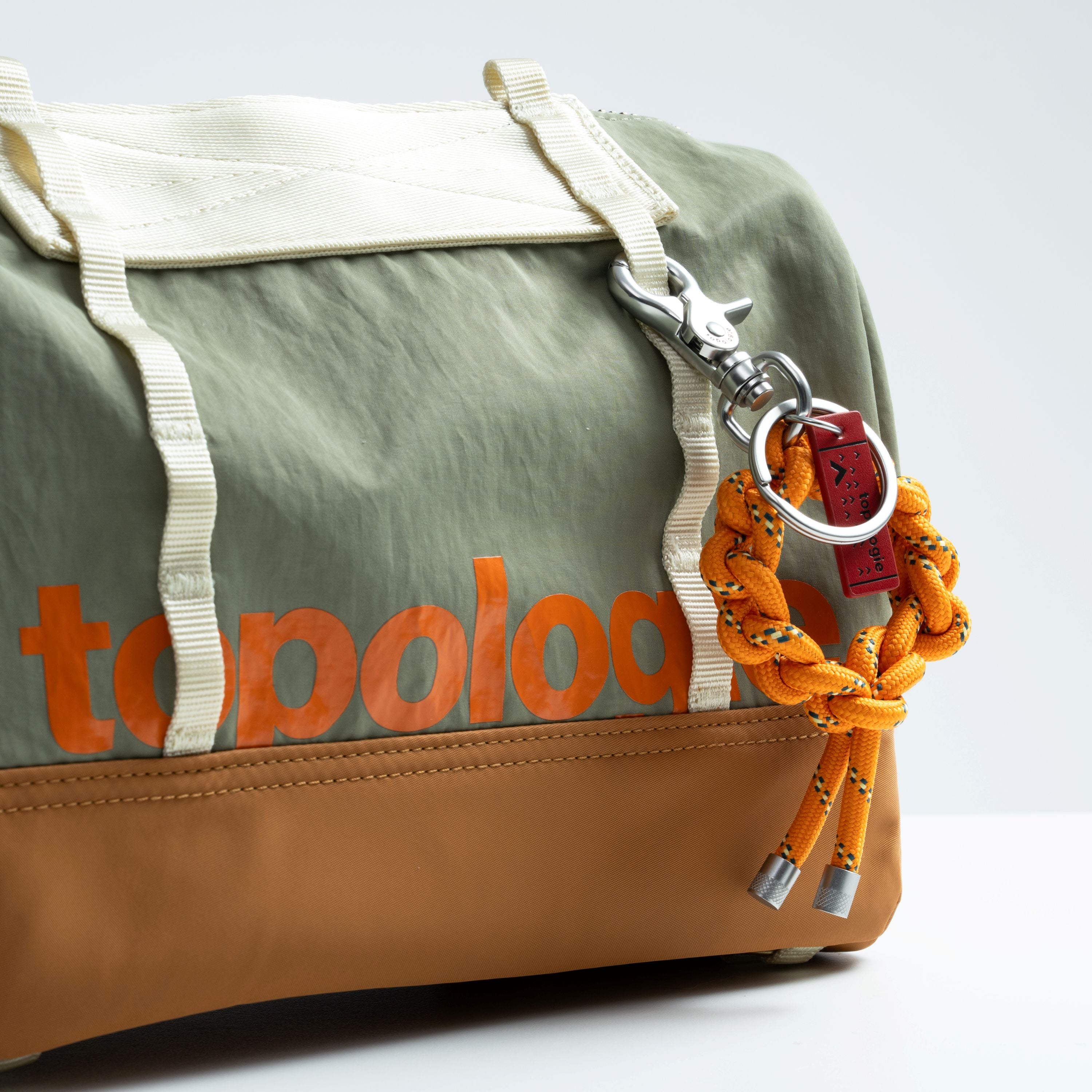 Topologie ボストン バッグ ミディアム カーキ×ブラウン ストリング付 Boston Bag Medium（ボストン バッグ ミディアム） – Topologie