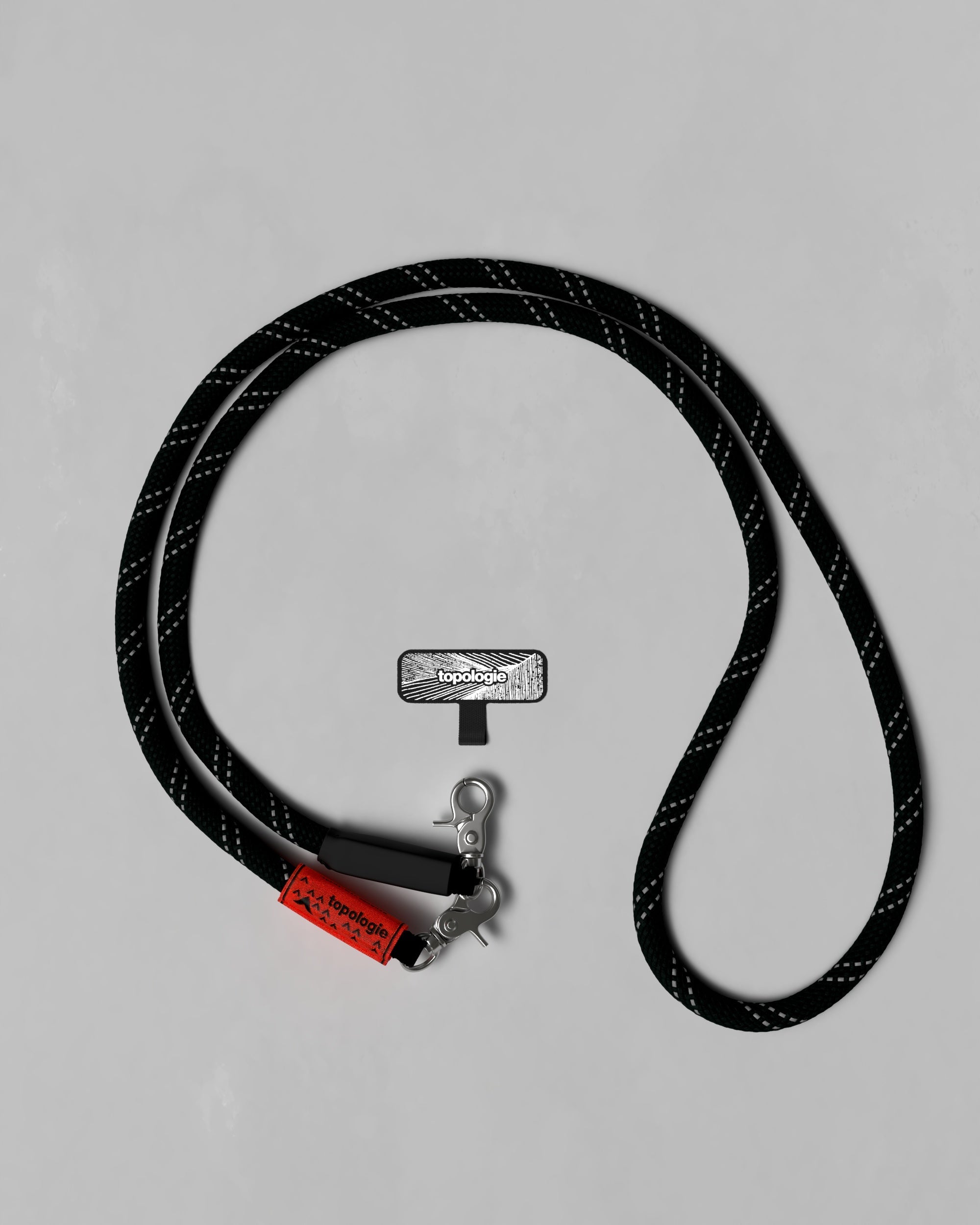 10mm Rope / Black Reflective + Phone Strap Adapter – Topologie