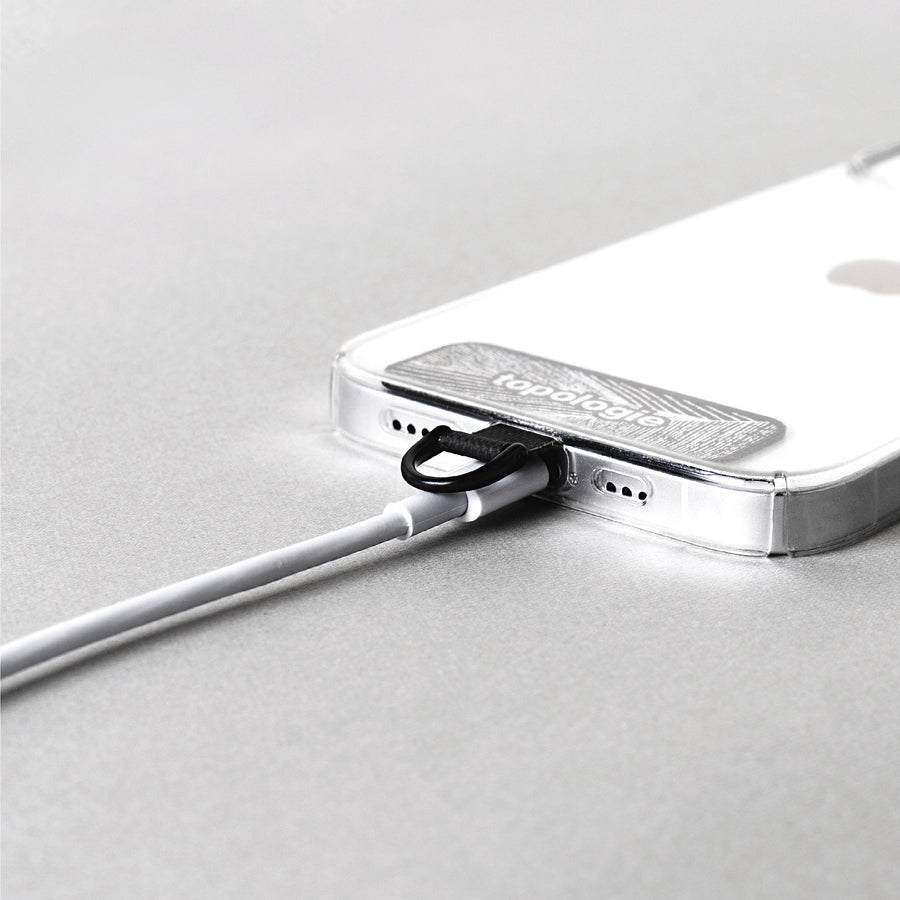 20mm Sling / Grey Stripe + Phone Strap Adapter