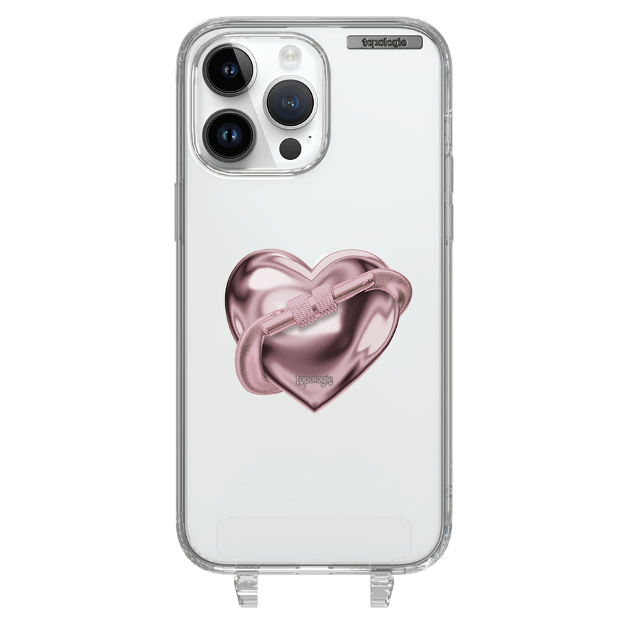 The First Ascent / Pink Metallic Heart / iPhone 14 Pro Max