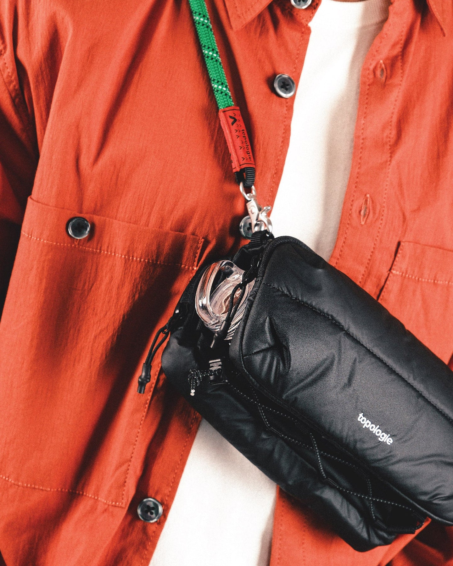 Bottle Sacoche ボトルサコッシュ / Puffer / Off White / 8.0mm Sage Lattice