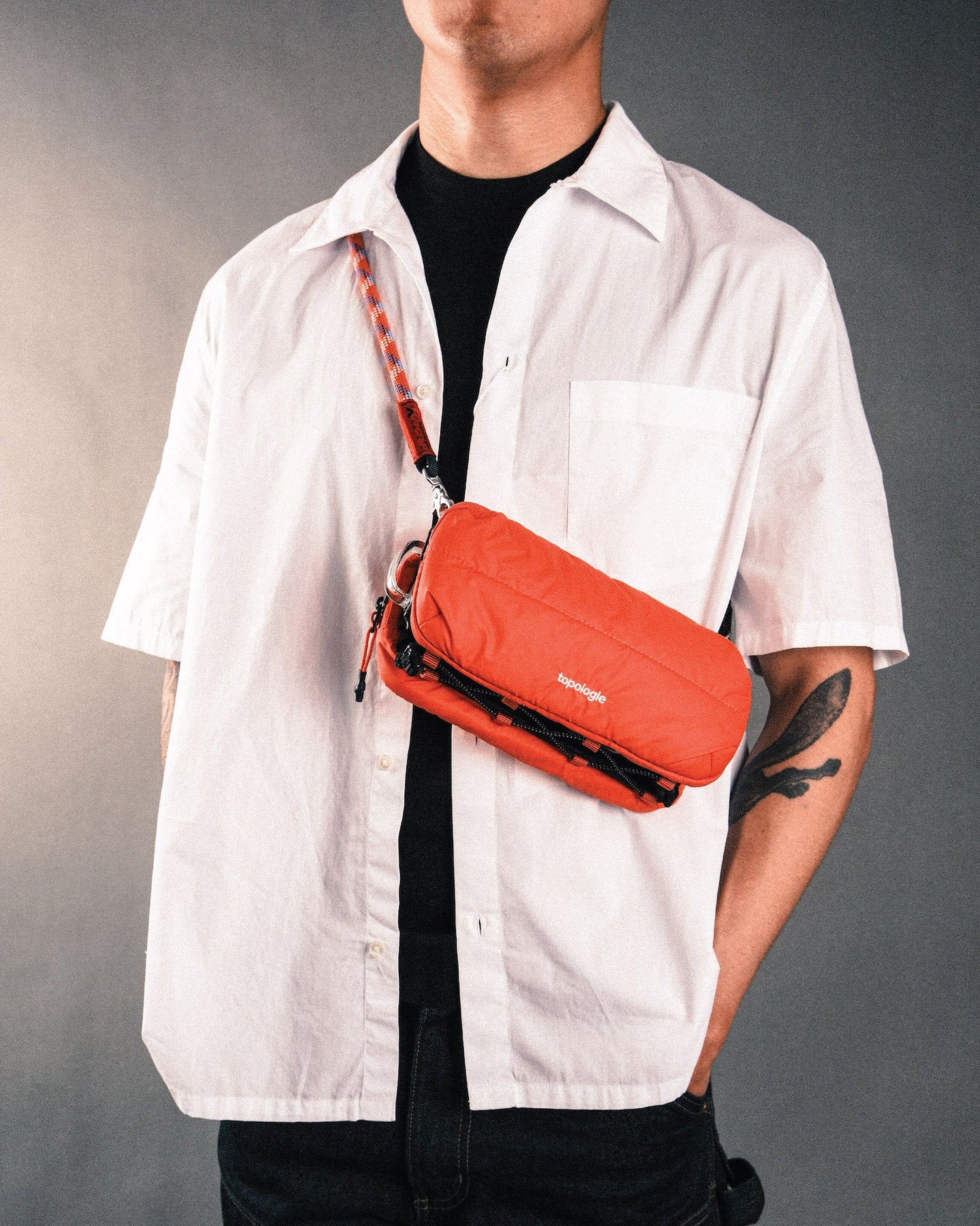 Bottle Sacoche ボトルサコッシュ / Puffer / Off White / 8.0mm Sage Lattice