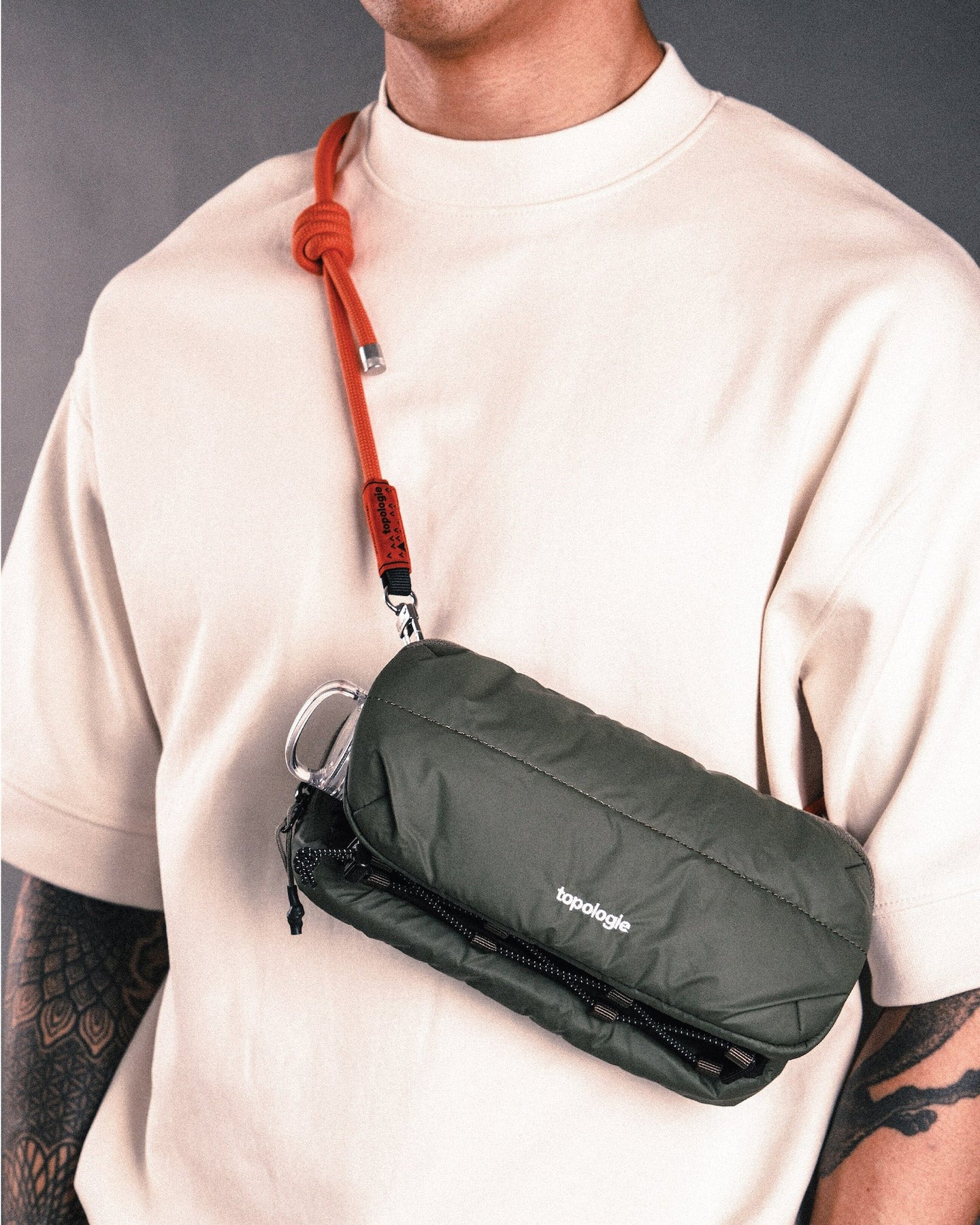 Bottle Sacoche ボトルサコッシュ / Puffer / Off White / 8.0mm Sage Lattice