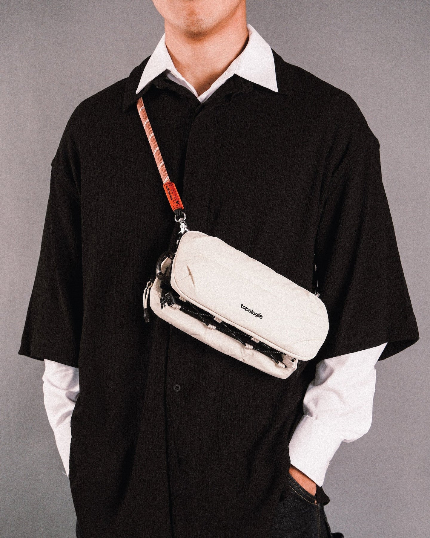 Bottle Sacoche ボトルサコッシュ / Puffer / Off White / 8.0mm Sage Lattice