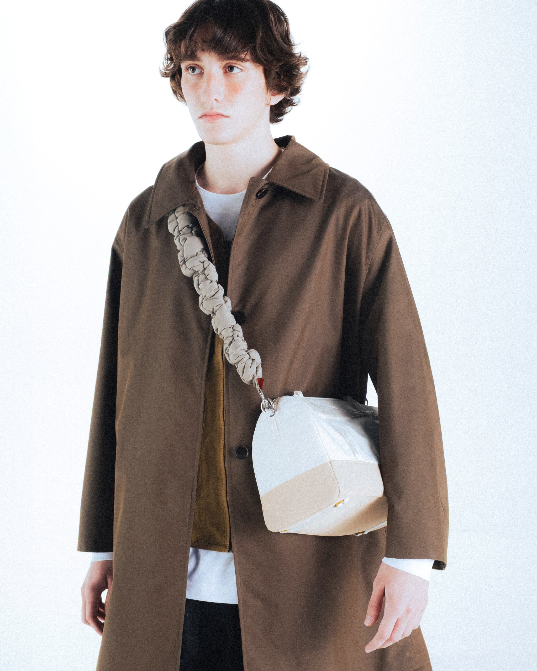 Topologie ボストン バッグ ミディアム カーキ×ブラウン ストリング付 Boston Bag Medium（ボストン バッグ ミディアム） – Topologie