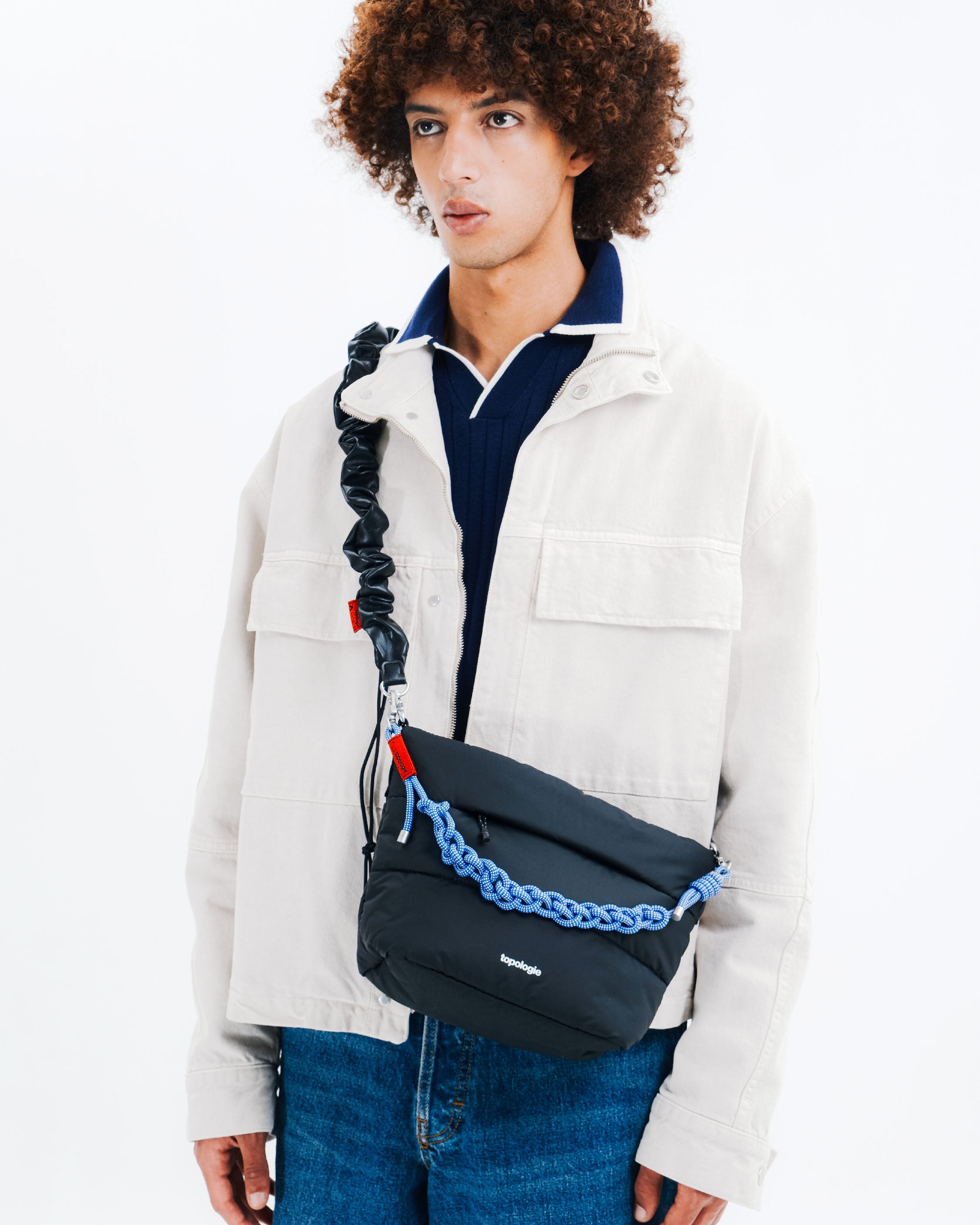 バッグ TOPOLOGIE BESACE BLACK TECH SATIN B TOPOLOGIE BESACE BLACK TECH SATIN B