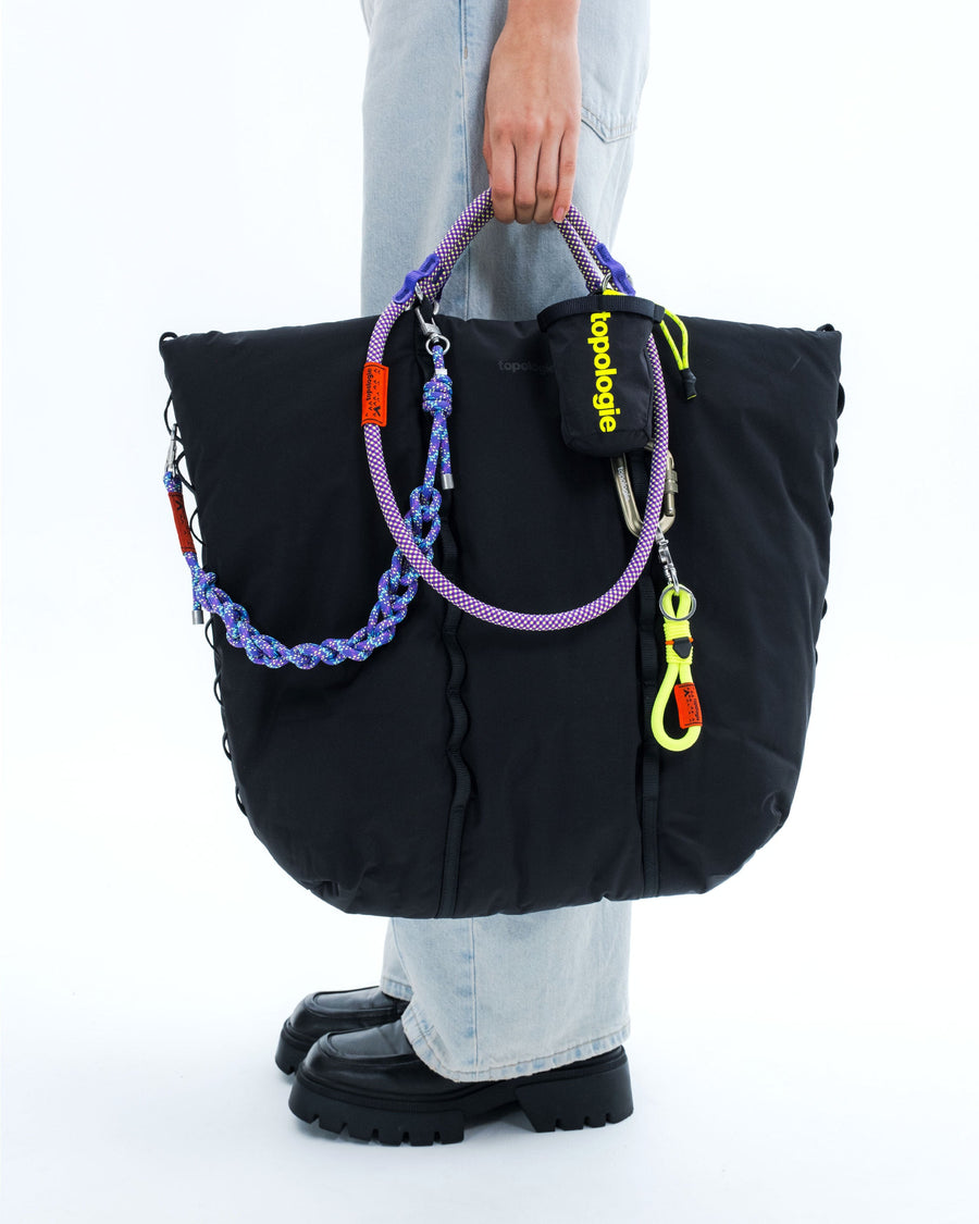 Cloud Tote クラウドトート / Black (Tech Sateen) / 10mm Rope Loop / Cyber Lattice