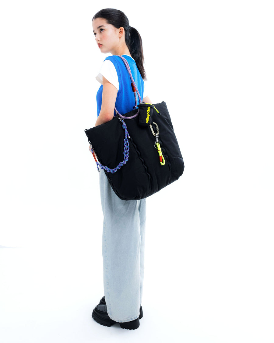 Cloud Tote クラウドトート / Black (Tech Sateen) / 10mm Rope Loop / Cyber Lattice