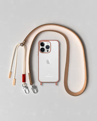 Verdon Phone Case ヴァードン スマホケース / Blush Pink / Leather Strap Natural
