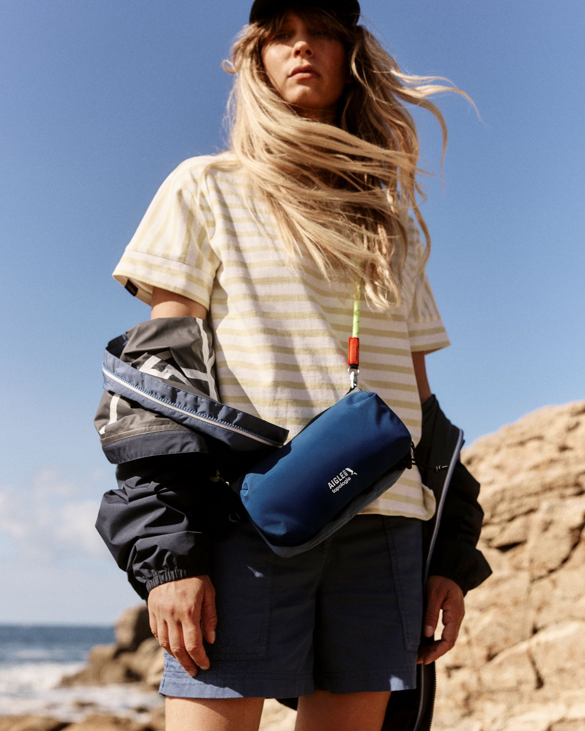 Topologie x Aigle Trio Colour Bottle Sacoche Medium / Poseidon / 8.0mm Rope / Neon Yellow Helix