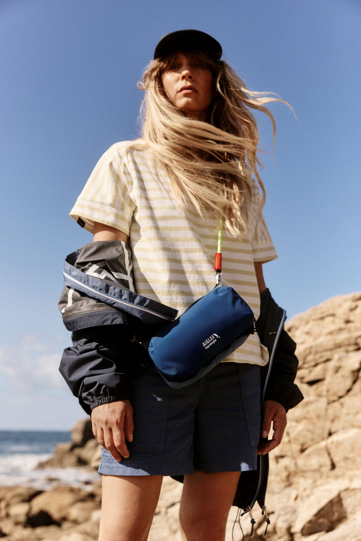 Topologie x Aigle Trio Colour Bottle Sacoche Medium / Poseidon / 8.0mm Rope / Neon Yellow Helix