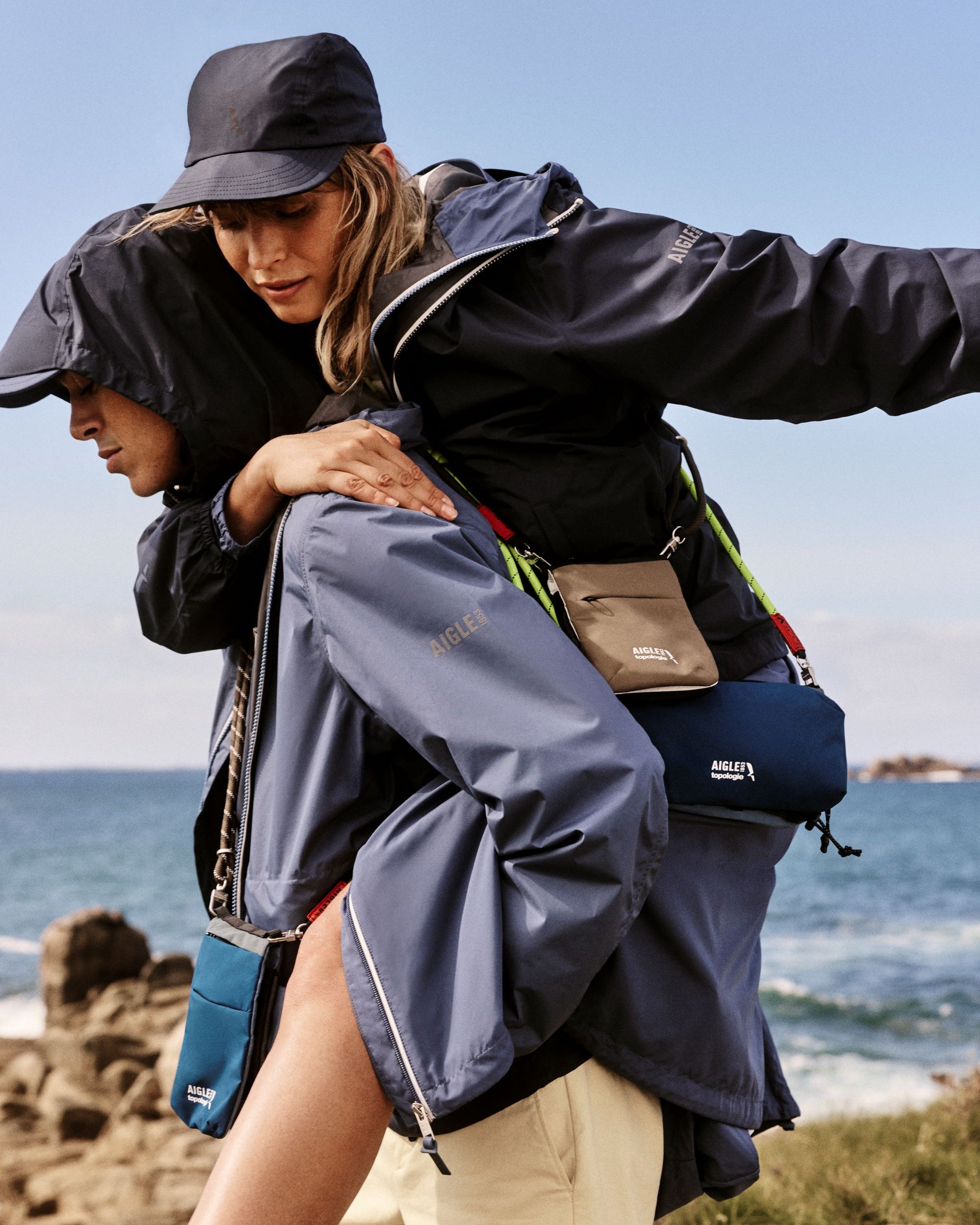 Topologie x Aigle Trio Colour Bottle Sacoche Medium / Poseidon / 8.0mm Rope / Neon Yellow Helix