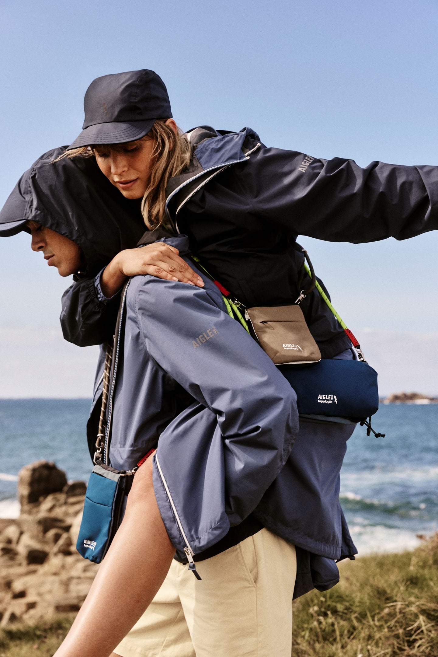 Topologie x Aigle Trio Colour Bottle Sacoche Medium / Poseidon / 8.0mm Rope / Neon Yellow Helix