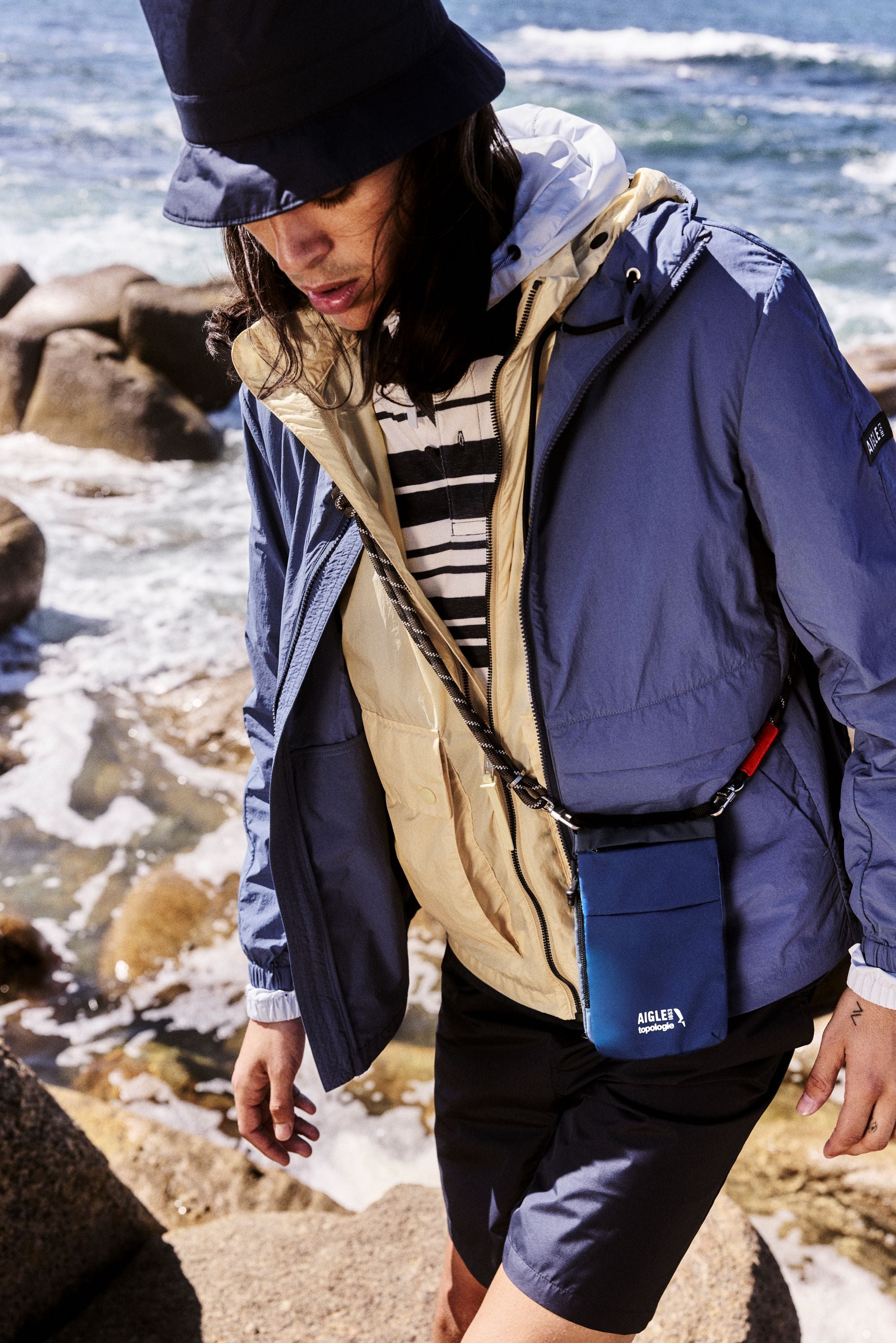 AIGLE XTopologie エーグル×トポロジー　サコッシュ Topologie x Aigle Trio Colour Phone Sacoche / Poseidon / 8.0mm