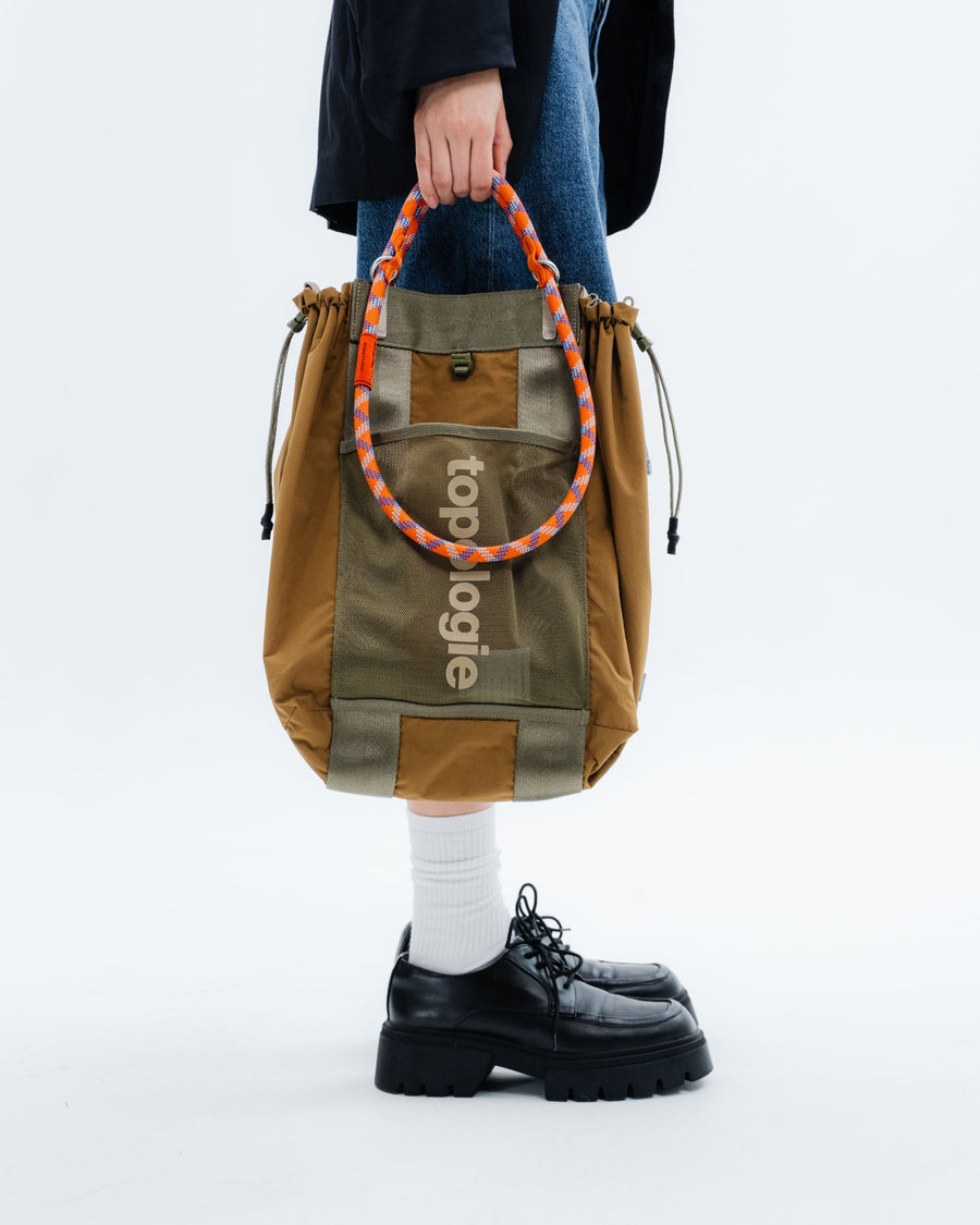 Summit Tote Medium サミットトート ミディアム / Black / Olive (Tech Sateen) / 10mm Rope Loop / Green Patterned