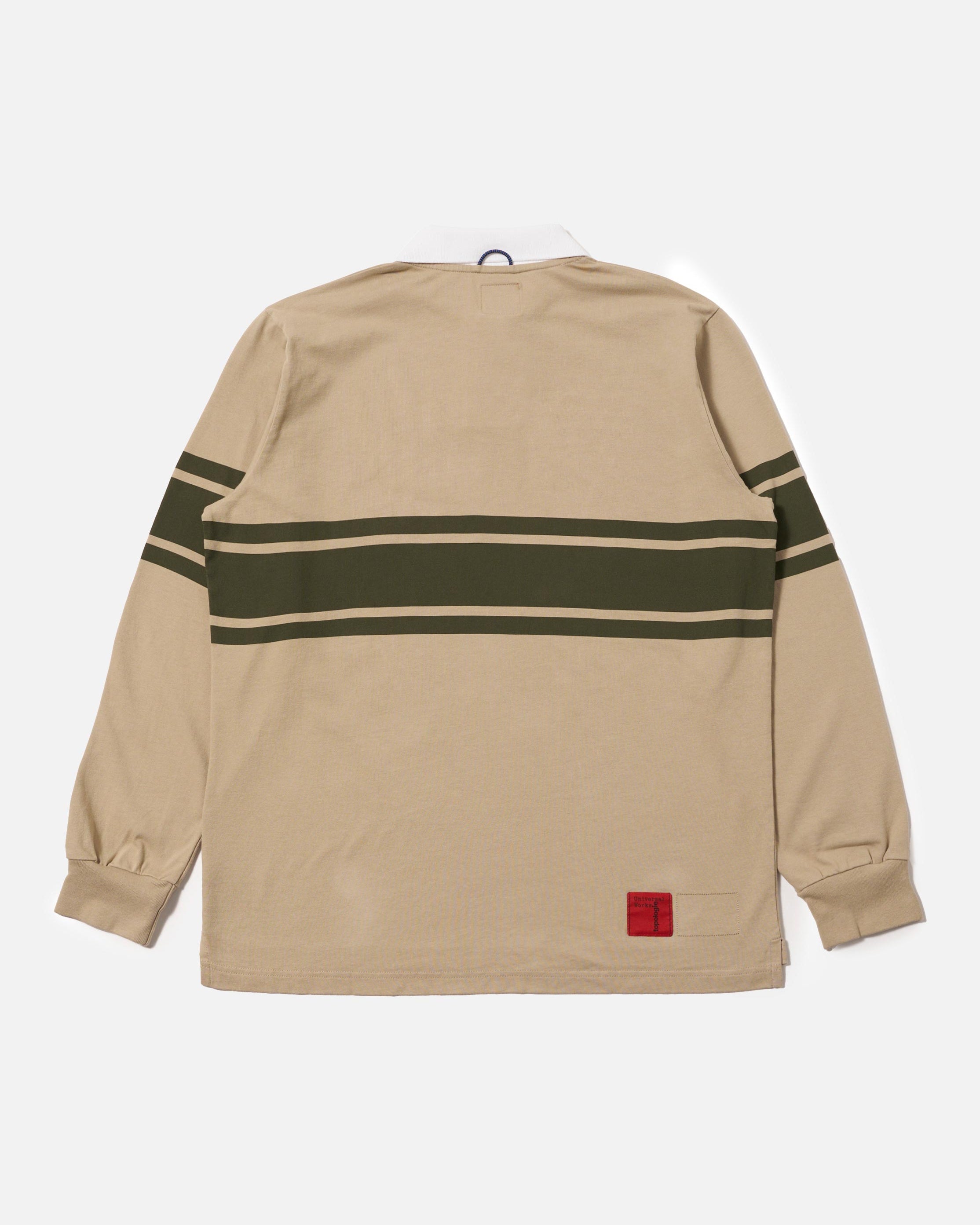 Topologie X Universal Works Rugby Shirt (Without Badges) / Sand / Olive