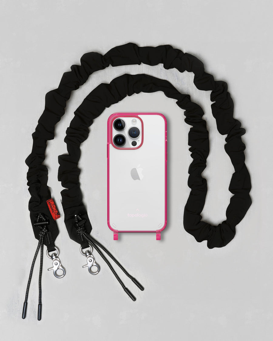Verdon Phone Case ヴァードン スマホケース / Neon Pink / Bungee Strap Black