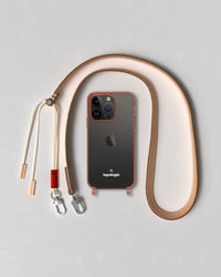 Verdon Phone Case ヴァードン スマホケース / Blush Pink / Leather Strap Natural