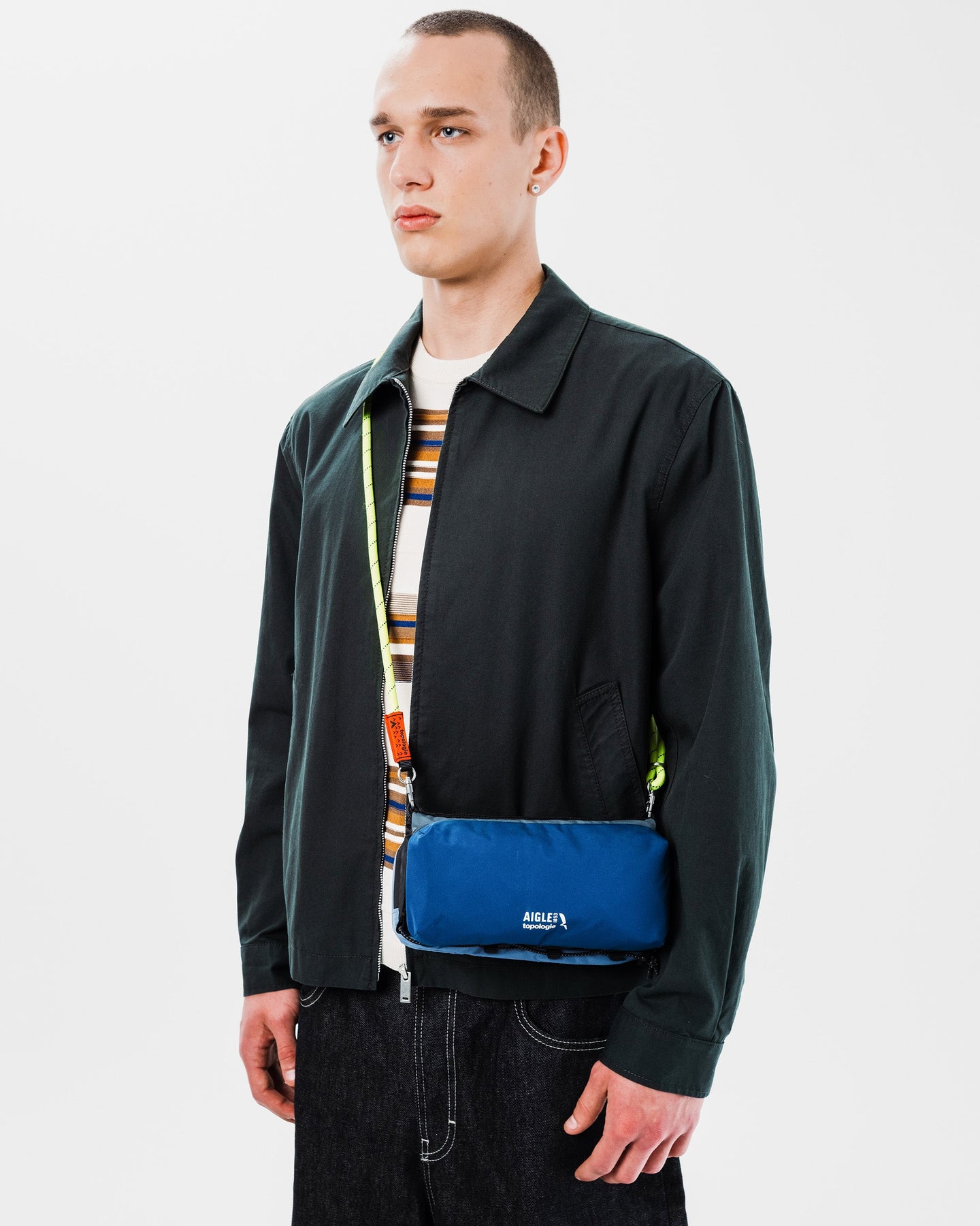 Topologie x Aigle Trio Colour Bottle Sacoche Medium / Poseidon / 8.0mm Rope / Neon Yellow Helix