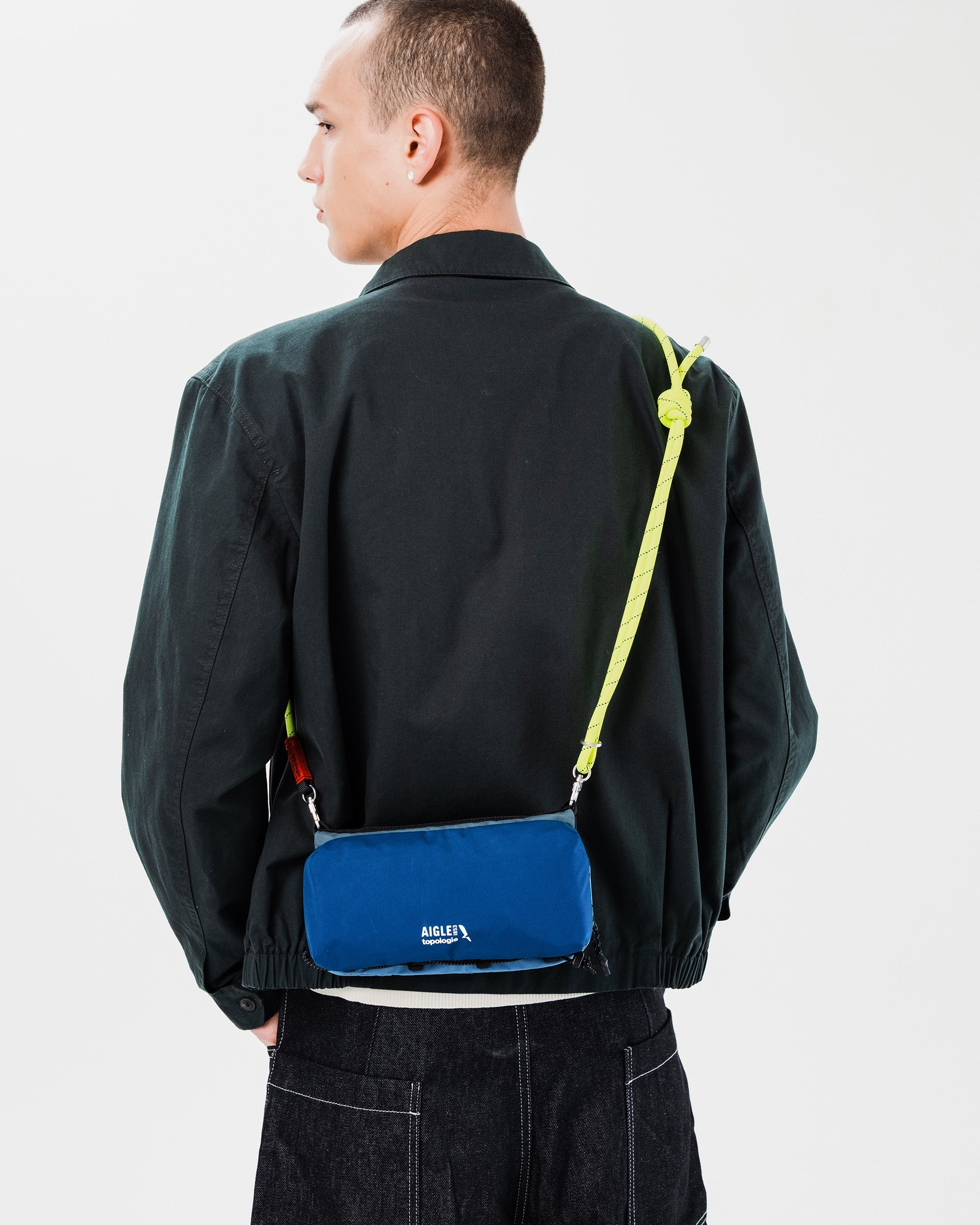 Topologie x Aigle Trio Colour Bottle Sacoche Medium / Poseidon / 8.0mm Rope / Neon Yellow Helix