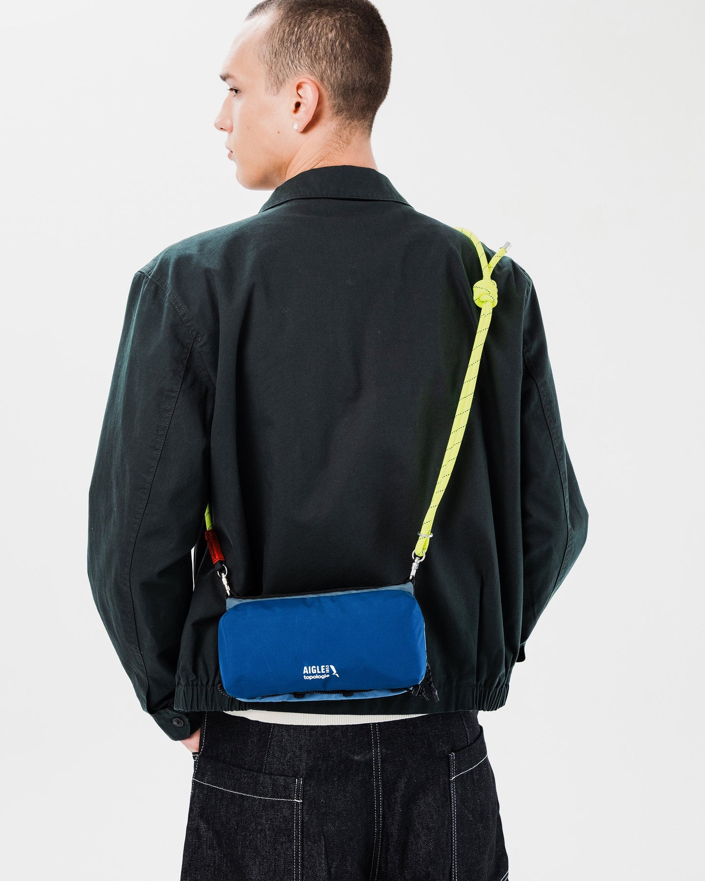 Topologie x Aigle Trio Colour Bottle Sacoche Medium / Poseidon / 8.0mm Rope / Neon Yellow Helix