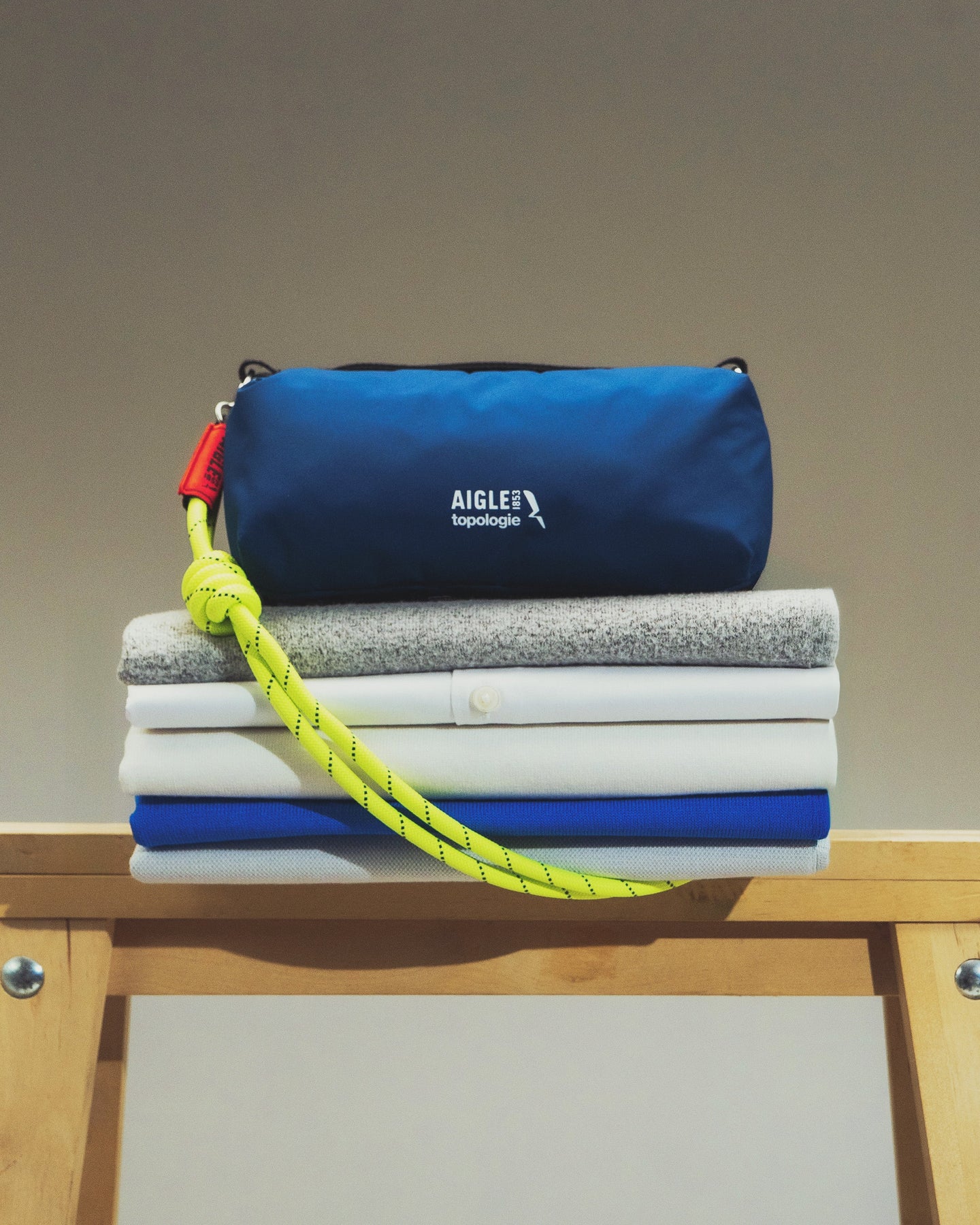 Topologie x Aigle Trio Colour Bottle Sacoche Medium / Poseidon / 8.0mm Rope / Neon Yellow Helix