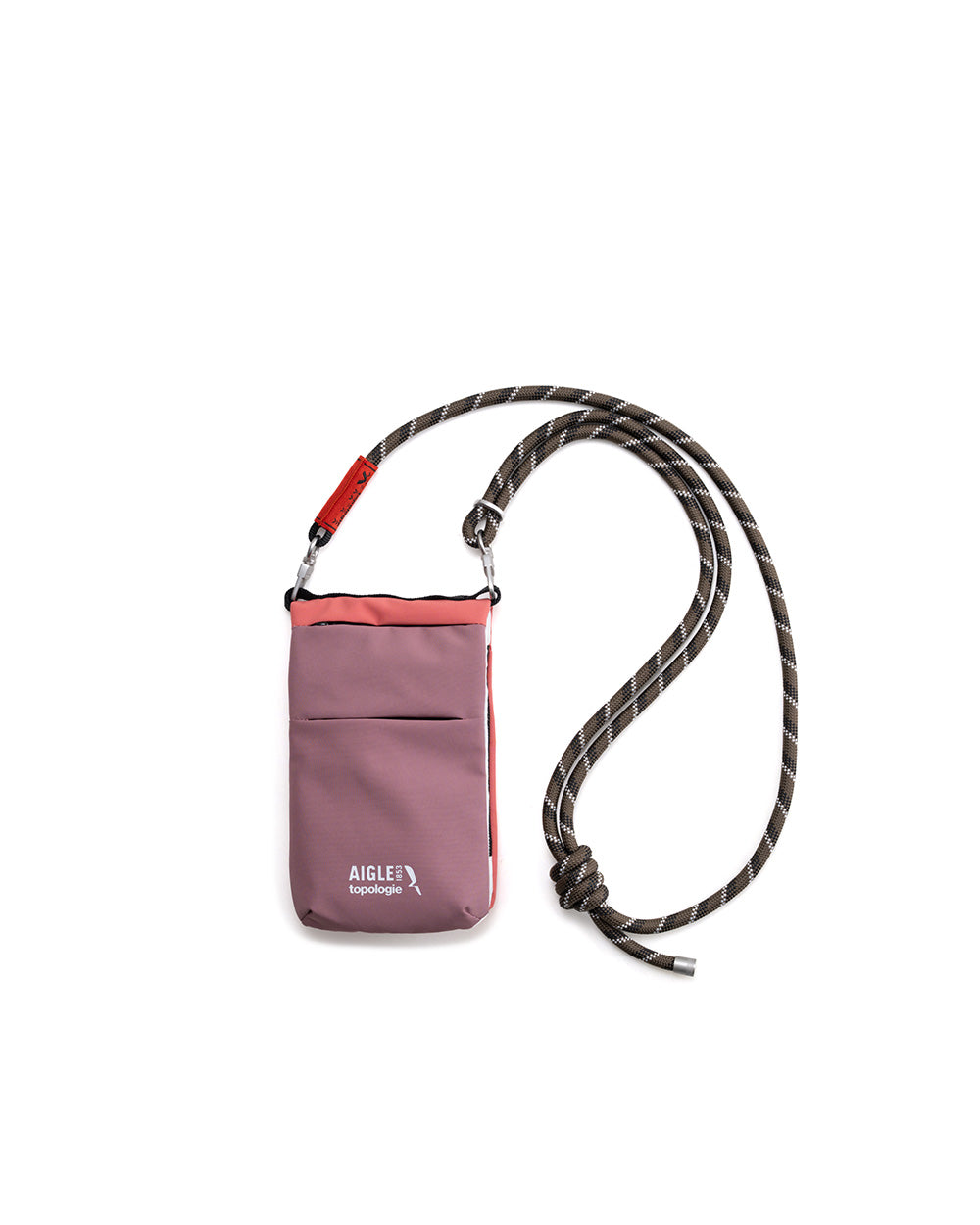 Topologie x Aigle Trio Colour Phone Sacoche / Gris Rose / 8.0mm Rope / Cedar Patterned