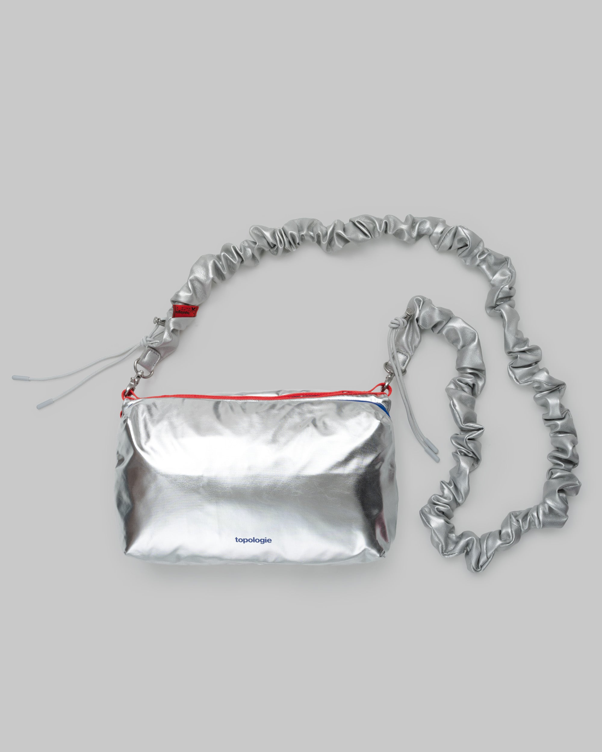 Bottle Sacoche Large / Satellite / Metallic / Bungee Strap / Chrome / Synthetic Leather