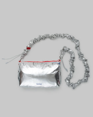Bottle Sacoche Large / Satellite / Metallic / Bungee Strap / Chrome / Synthetic Leather