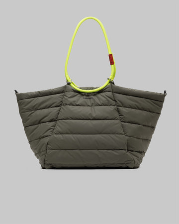 Marche Tote Large マルシェトート ラージ / Moss (Puffer) / 10mm Rope Loop / Neon Yellow Solid