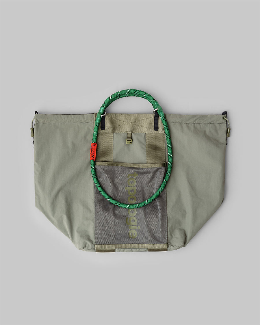 Summit Tote Medium サミットトート ミディアム / Black / Olive (Tech Sateen) / 10mm Rope Loop / Green Patterned