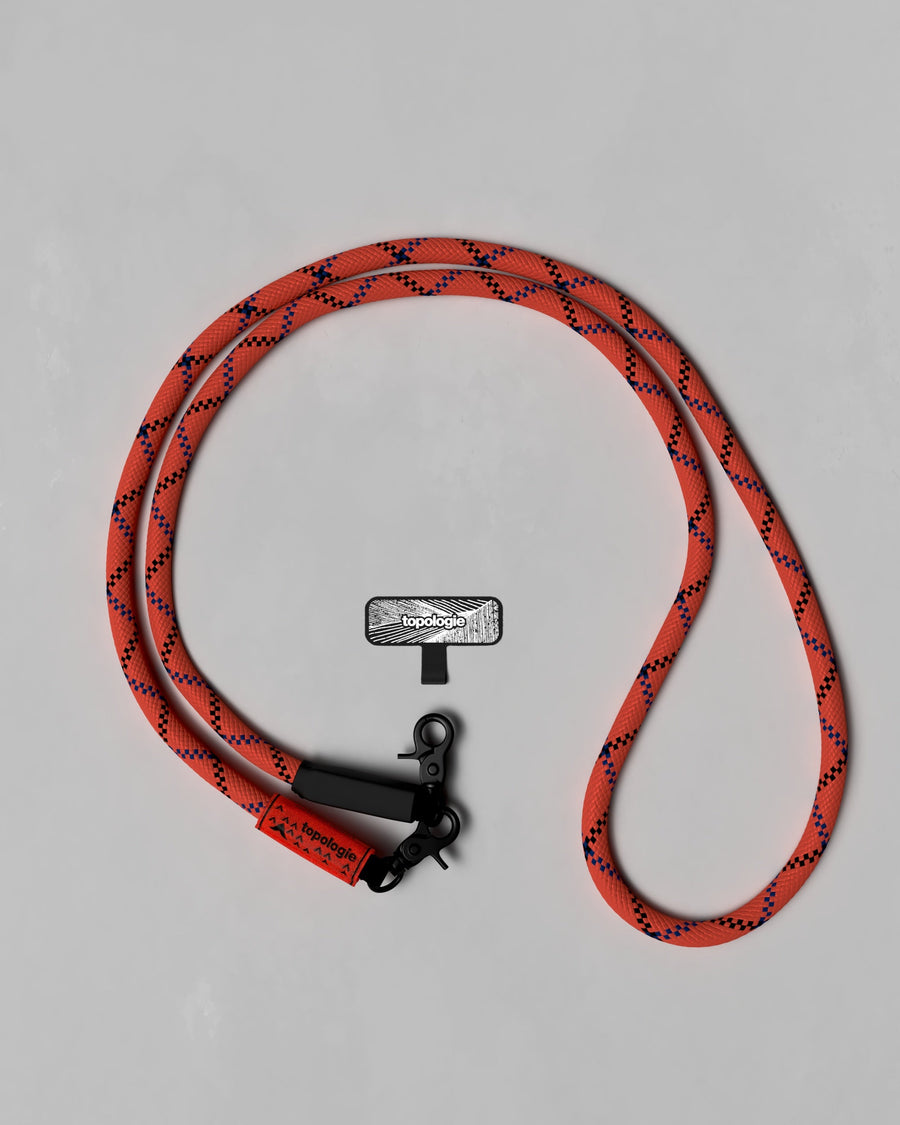 10mm Rope Phone Strap with Patch - Red