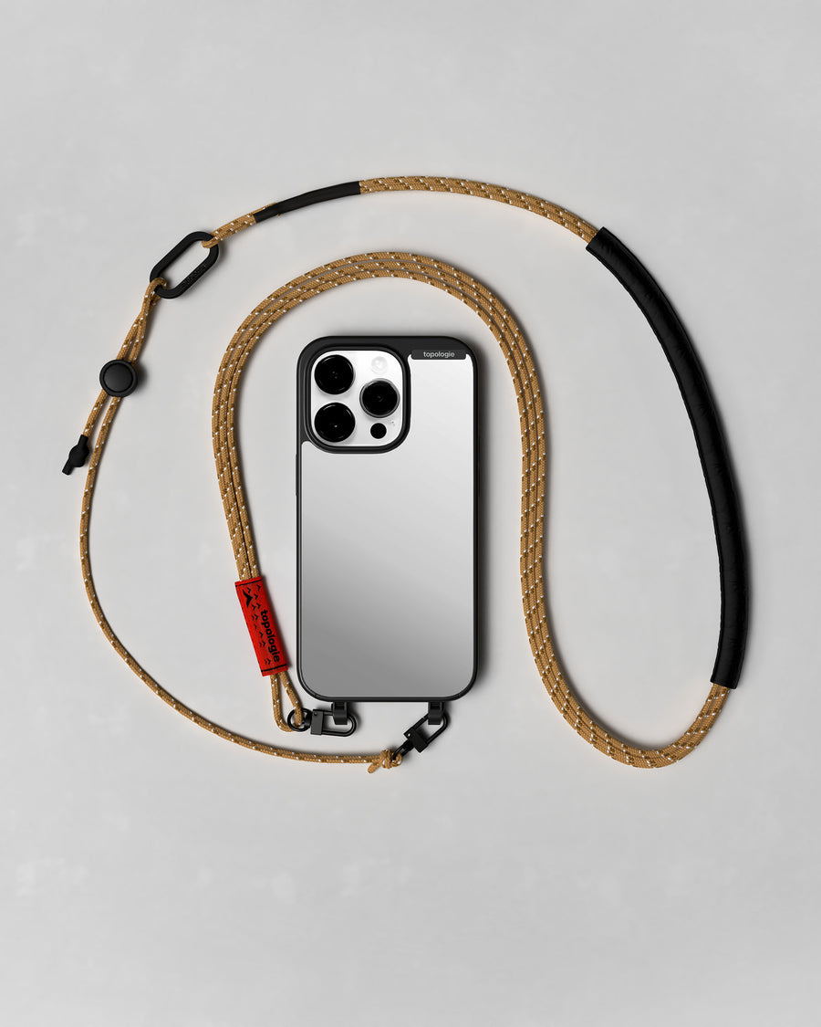 Bump Phone Case ヴァードン スマホケース / Matte Black / Silver Mirror / 3.0mm Khaki Patterned