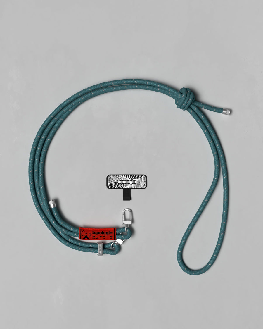 6.0mm Rope / Teal Reflective + Phone Strap Adapter