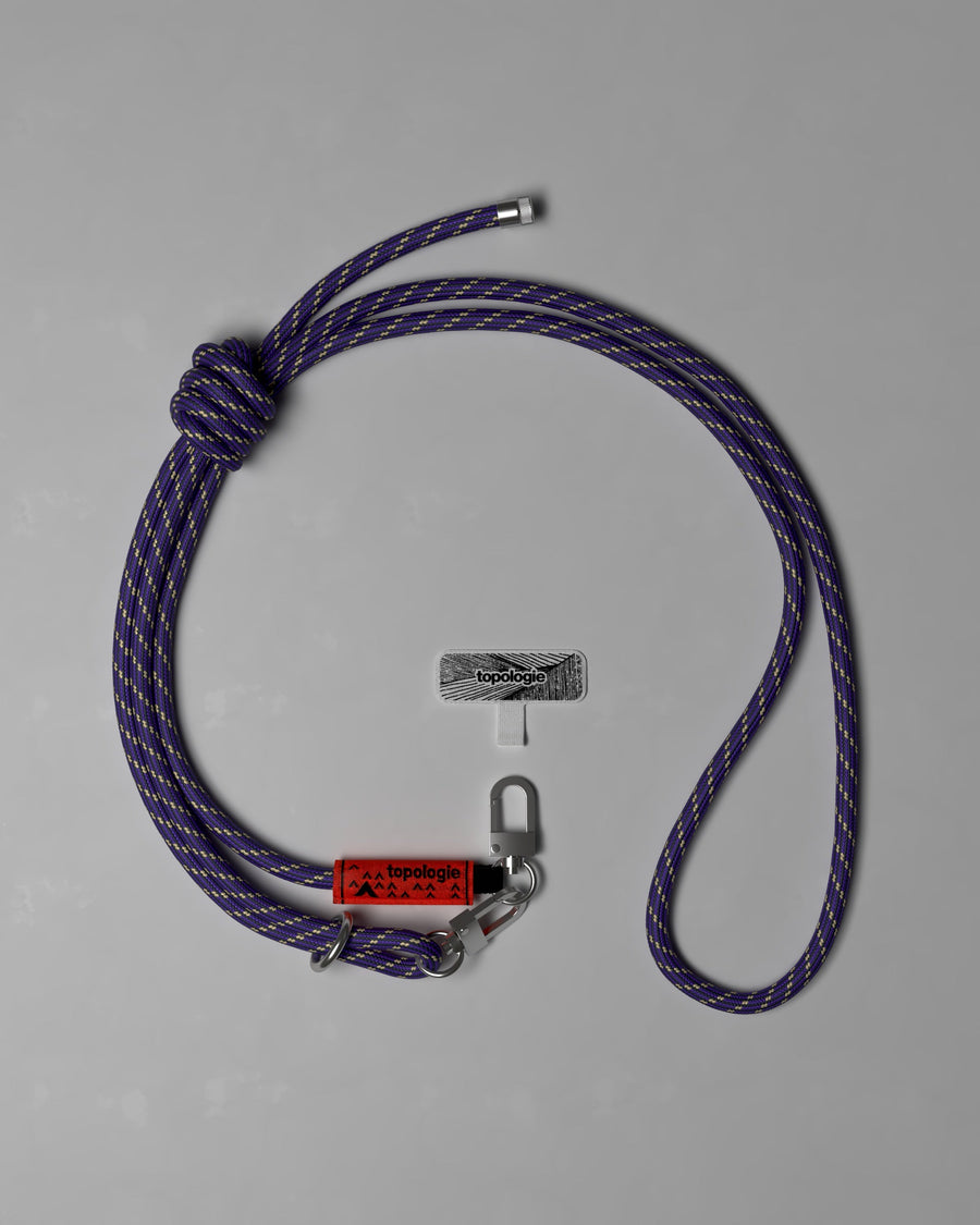 8.0mm Rope / Black Purple + Phone Strap Adapter
