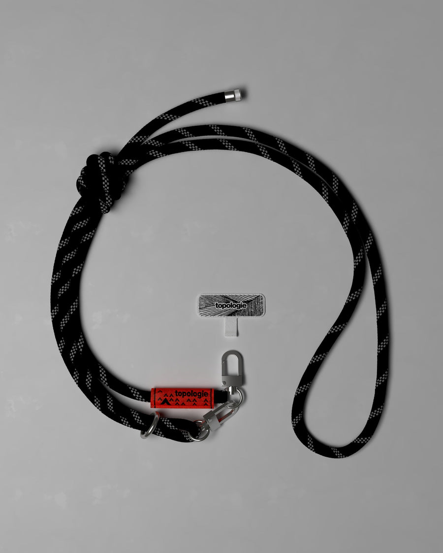 8.0mm Rope / Black Reflective + Phone Strap Adapter