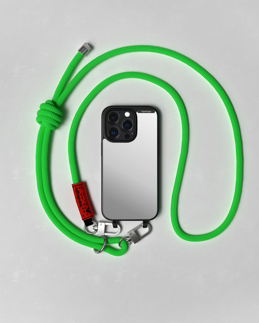 Bump Phone Case ヴァードン スマホケース / Matte Black / Silver Mirror / 8.0mm Green Solid