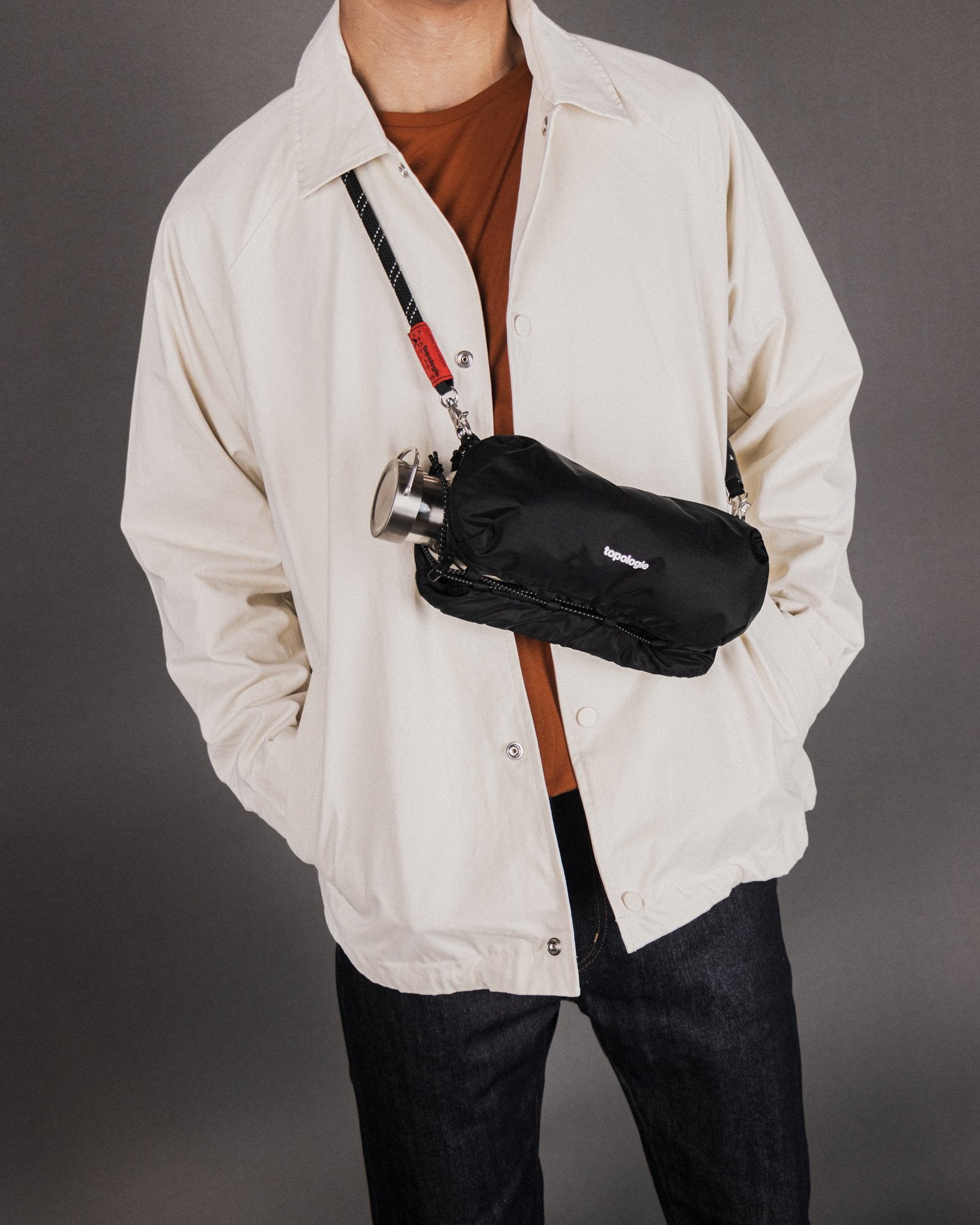 Bottle Sacoche ボトルサコッシュ / Dry Black / 8.0mm Black Lattice