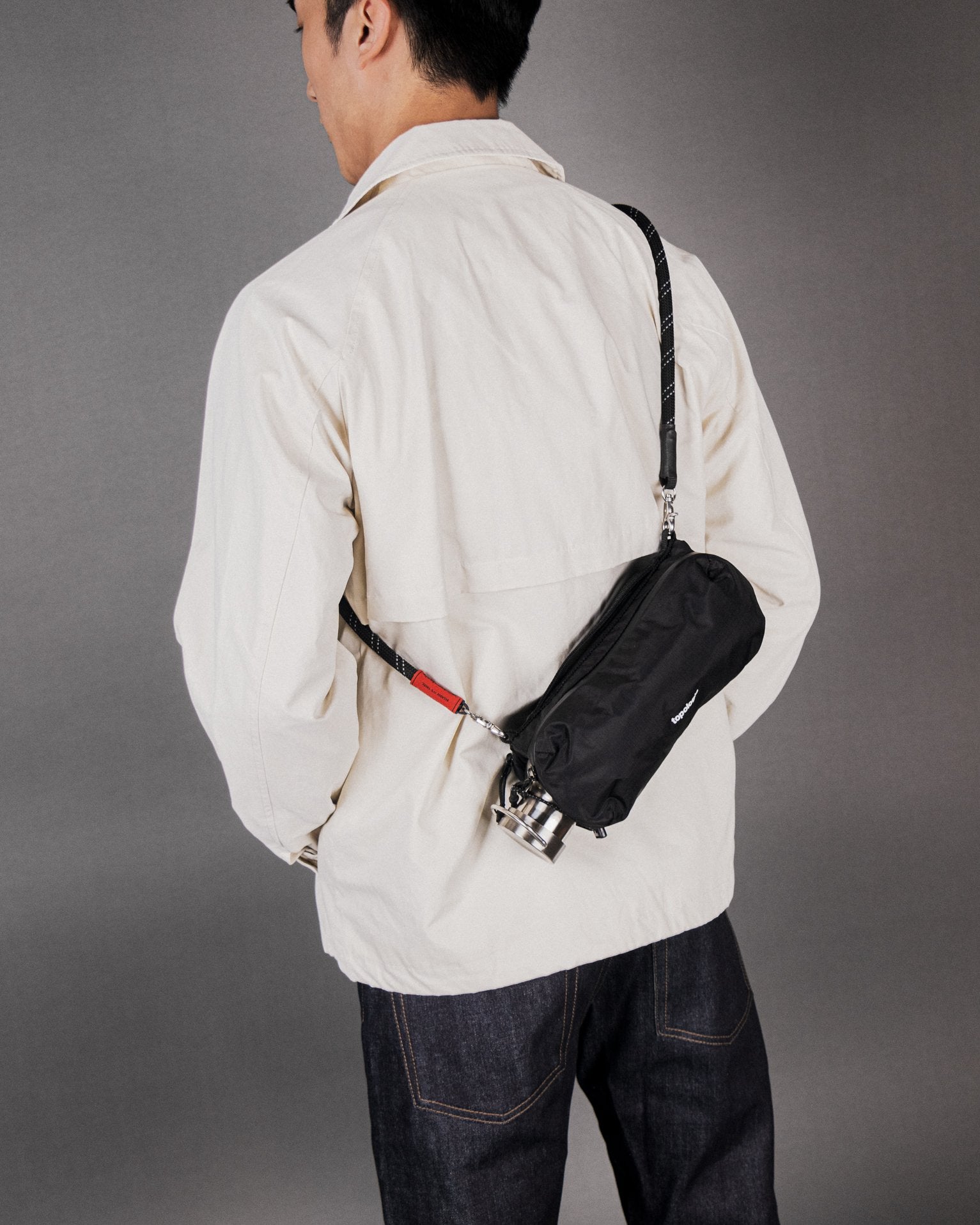 Bottle Sacoche ボトルサコッシュ / Dry Black / 8.0mm Black Lattice