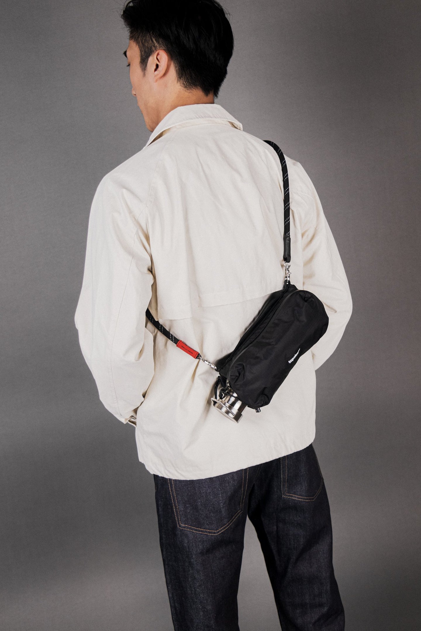 Bottle Sacoche ボトルサコッシュ / Dry Black / 8.0mm Black Lattice