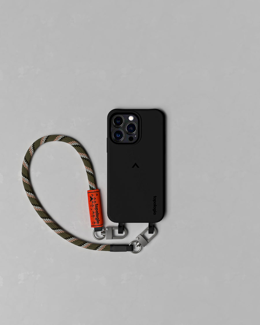 Dolomites Phone Case ドロマイツ / Black / 8.0mm Wrist Strap Army Green