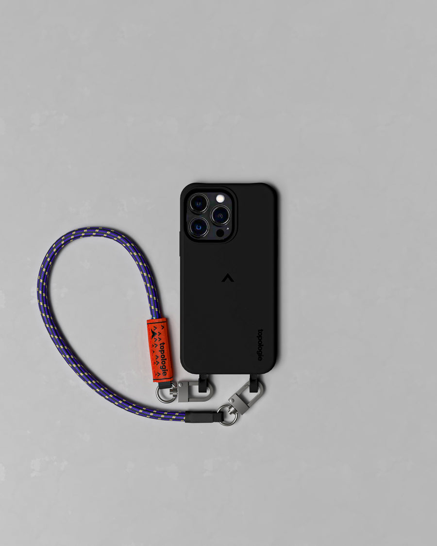 Dolomites Phone Case ドロマイツ / Black / 8.0mm Wrist Strap Black Purple