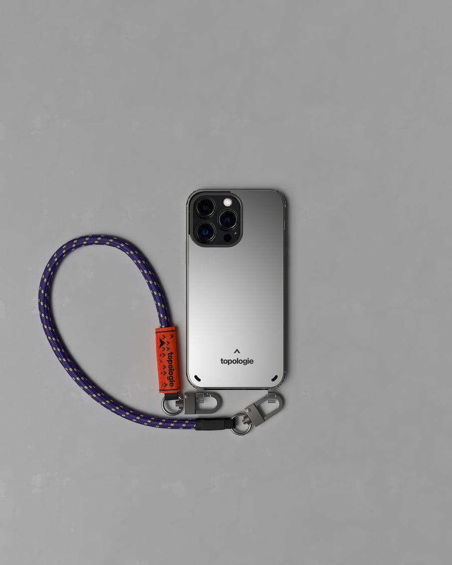 Verdon Phone Case ヴァードン スマホケース / Dark Mirror / 8.0mm Wrist Strap Black Purple
