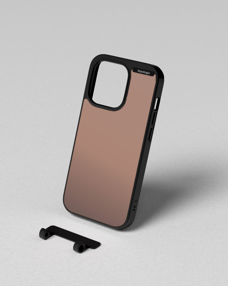 (topologie edit) Bump Phone Case / Matte Black / Rose Gold Mirror