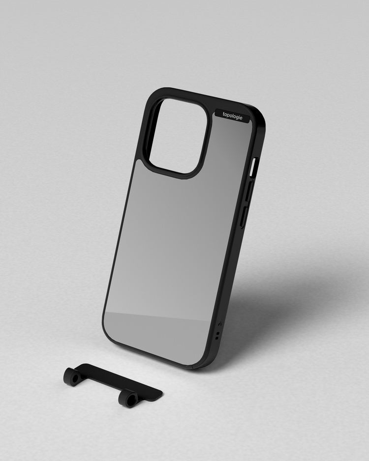 Bump Phone Case / Matte Black / Silver Mirror