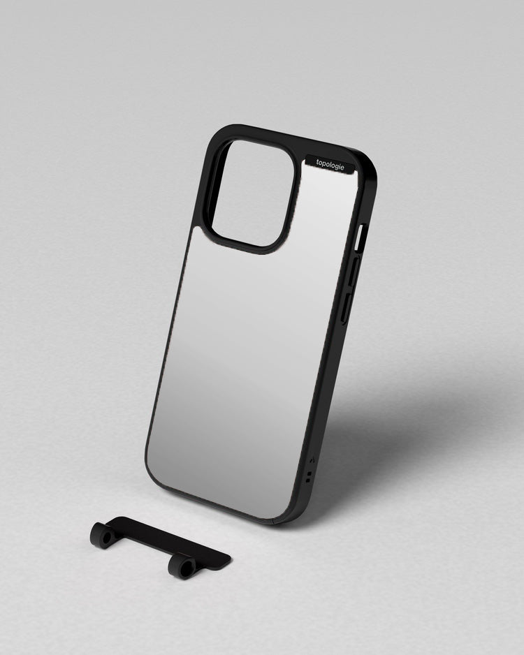 (topologie edit) Bump Phone Case / Matte Black / Silver Mirror
