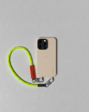 Dolomites Phone Case ドロマイツ / Sand / 8.0mm Wrist Strap Neon Yellow Reflective