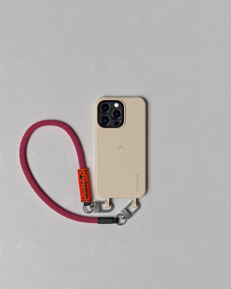 Dolomites Phone Case ドロマイツ / Sand / 8.0mm Wrist Strap Red Blue Lattice