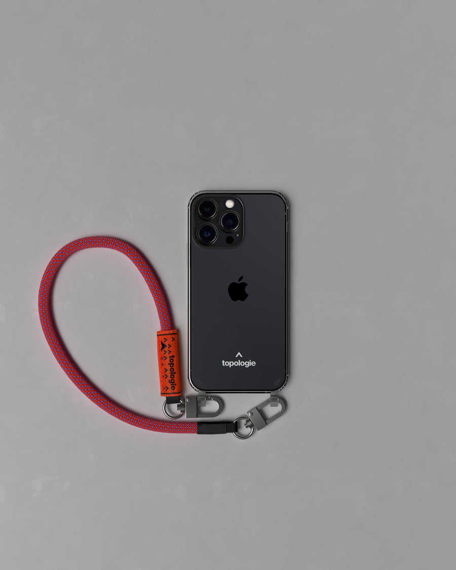 Verdon Phone Case ヴァードン スマホケース / Clear / 8.0mm Wrist Strap Red Blue Lattice